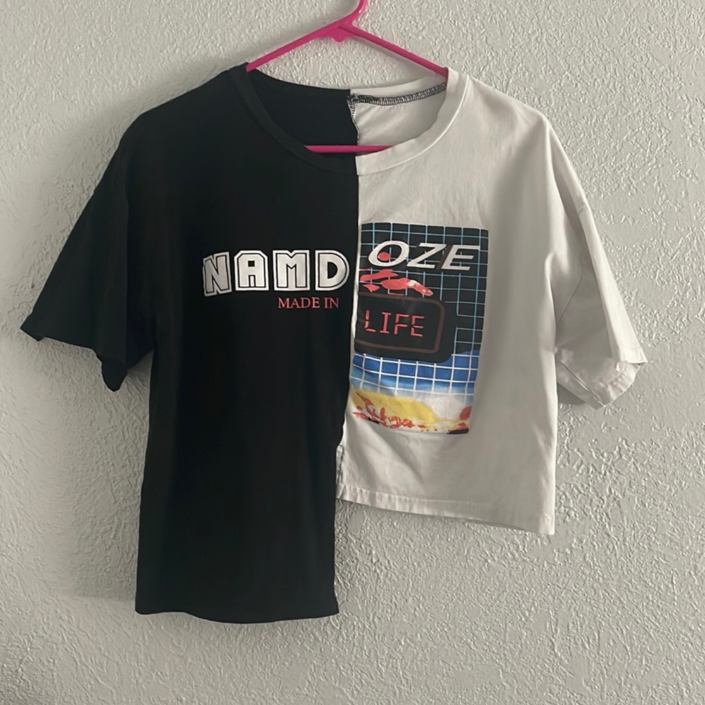 Split Crop top SHEIN